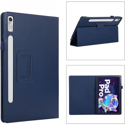 Mobigear Classic Lenovo Tab P11 Pro Gen 2 Hülle Klapphülle + Stifthalter - Dunkelblau