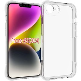 Mobigear Cushion Durchsichtig iPhone 16e Hülle Flexibles TPU Backcover - Transparent
