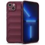 Mobigear Bumpy iPhone 14 Plus Hülle Flexibles TPU Backcover - Weinrot