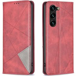 Mobigear Rhombus Slim Samsung Galaxy S24 Plus Hülle Klapphülle - Rot