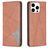 Mobigear Rhombus Slim iPhone 16 Pro Max Hülle Klapphülle - Braun