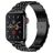 Mobigear Monaco Edelstahl Apple Watch Armband Faltschließe - 49/46/45/44 mm - Schwarz