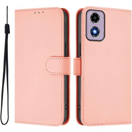 Mobigear Urban Wallet Motorola Moto G04 Hülle Klapphülle Geldbörse - Pink