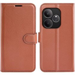 Mobigear Classic Realme GT 6 Hülle Klapphülle Geldbörse - Braun