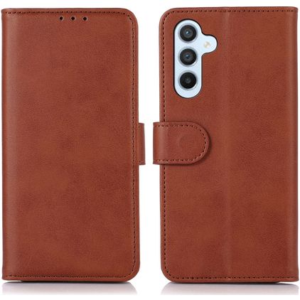 Mobigear Wallet Samsung Galaxy S24 FE Hülle Klapphülle Geldbörse - Braun