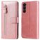 Mobigear Zipper Samsung Galaxy S23 Hülle Klapphülle Geldbörse - Roségold