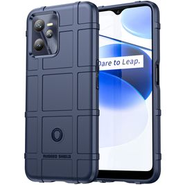 Mobigear Rugged Shield Realme C35 Hülle Flexibles TPU Backcover Stoßfest - Blau