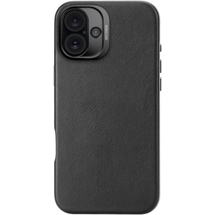 Decoded iPhone 16 Plus MagSafe Hülle Echtes Leder Backcover - Schwarz