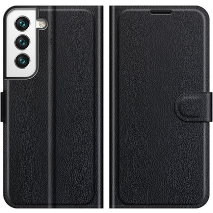 Mobigear Classic Samsung Galaxy S22 Hülle Klapphülle Geldbörse - Schwarz