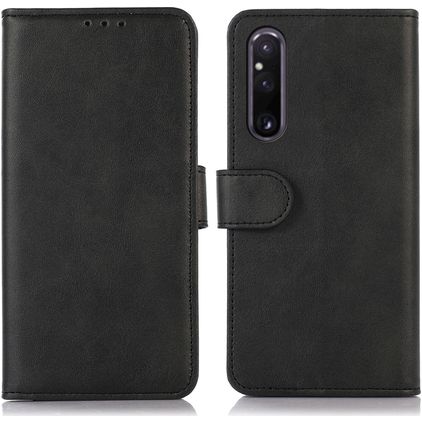Mobigear Wallet Sony Xperia 1 V Hülle Klapphülle Geldbörse - Schwarz