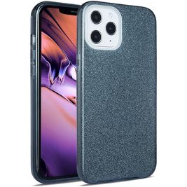 Mobigear Glitter iPhone 12 Pro Max Hülle Hardcase Backcover - Dunkelblau