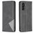 Mobigear Rhombus Slim Samsung Galaxy A56 Hülle Klapphülle - Schwarz