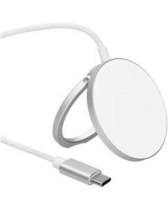 Mobiparts Charge Pad Stand Kabelloses Ladegerät MagSafe 1 m 25W - Weiß