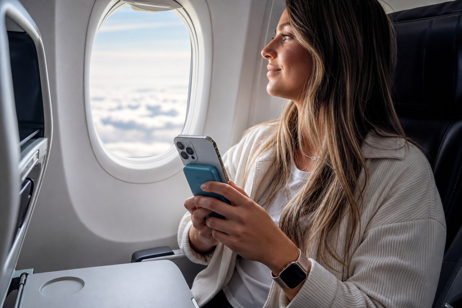 Darf ich die Powerbank im Flugzeug verwenden und aufladen?