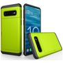 Mobigear Card Samsung Galaxy S10 Hülle Hardcase Backcover Stoßfest mit Kartenhalter - Grün
