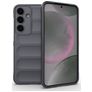 Mobigear Bumpy Samsung Galaxy S25 Plus Hülle Flexibles TPU Backcover - Grau