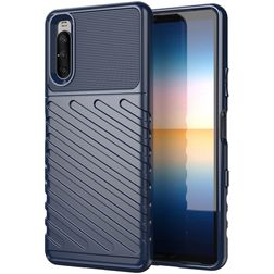 Mobigear Groove Sony Xperia 10 III Hülle Flexibles TPU Backcover - Blau