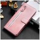 Mobigear Zipper iPhone 17 Pro Max Hülle Klapphülle Geldbörse - Roségold