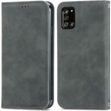 Mobigear Retro Slim Samsung Galaxy A32 5G Hülle Klapphülle - Grau