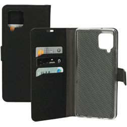 Mobiparts Saffiano Wallet Samsung Galaxy A42 Hülle Klapphülle Geldbörse - Schwarz