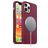 Mobigear Rubber Touch iPhone 12 Pro Silikon MagSafe Hülle Backcover - Weinrot