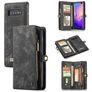 Caseme 008 Samsung Galaxy S10 Plus Hülle Abnehmbare 2in1 Klapphülle Geldbörse - Schwarz