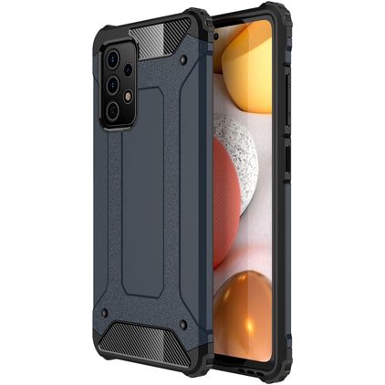 Mobigear Outdoor Samsung Galaxy A52 Hülle Hardcase Backcover Stoßfest - Marineblau