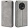 Mobigear Retro Slim HONOR Magic 4 Lite Hülle Klapphülle Geldbörse - Grau
