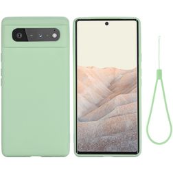 Mobigear Rubber Touch Google Pixel 6 Silikon Hülle Backcover - Grün