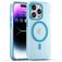 Mobigear Shockproof iPhone 16 Pro MagSafe Hülle Flexibles TPU Backcover - Blau