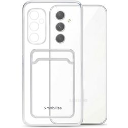 Mobilize Gelly Card Durchsichtig Samsung Galaxy A54 Hülle Flexibles TPU Backcover mit Kartenhalter - Transparent