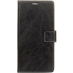 Mobigear Basic OPPO A7 Hülle Klapphülle Geldbörse - Schwarz