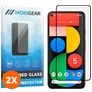 Mobigear Premium Google Pixel 5 Panzerglas Gehärtetes Glas Displayschutz - Hüllenfreundlich - Schwarz (2er Pack)