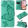 Mobigear Butterfly iPhone 16 Plus Hülle Klapphülle Geldbörse - Grün