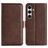 Mobigear Slim Magnet Samsung Galaxy S24 FE Hülle Klapphülle Geldbörse - Braun