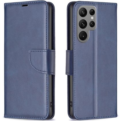 Mobigear Excellent Samsung Galaxy S24 Ultra Hülle Klapphülle Geldbörse - Blau