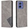 Mobigear Rhombus Slim Motorola Moto G85 Klapphülle - Grau