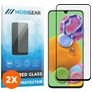 Mobigear Premium Samsung Galaxy A90 Panzerglas Gehärtetes Glas Displayschutz - Hüllenfreundlich - Schwarz (2er Pack)