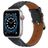 Mobigear Genova Leder Apple Watch Armband Dornschließe - 42/41/40/38 mm - Schwarz