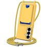 Mobigear Lanyard Card Samsung Galaxy S26 Plus Silikon Handykette mit Kartenhalter - Gelb