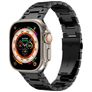 Mobigear Amsterdam Edelstahl Apple Watch Armband Faltschließe - 49/46/45/44 mm - Schwarz