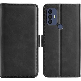 Mobigear Slim Magnet TCL 30 SE Hülle Klapphülle Geldbörse - Schwarz