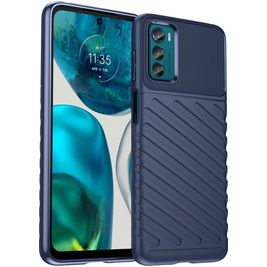Mobigear Groove Motorola Moto G42 Hülle Flexibles TPU Backcover - Blau