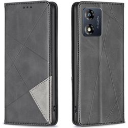 Mobigear Rhombus Slim Motorola Moto E13 Hülle Klapphülle - Schwarz