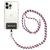 Mobigear Lanyard Universal-Handykette einstellbar - Weiß / Rot / Grün
