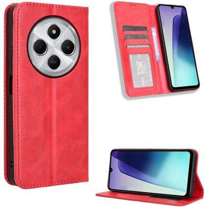 Mobigear Sensation Xiaomi Redmi 14C Hülle Klapphülle Geldbörse - Rot