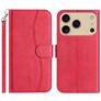 Mobigear S Line iPhone 17 Pro Hülle Klapphülle Geldbörse - Rot