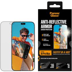 PanzerGlass Anti-reflective Armor iPhone 18 Pro Max Panzerglas Displayschutz Anti-Glare - Hüllenfreundlich + Montagerahmen