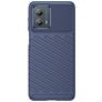 Mobigear Groove Motorola Moto G53 5G Hülle Flexibles TPU Backcover - Blau