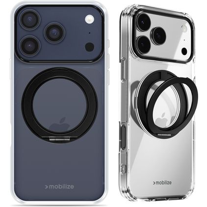 Mobilize 360 Rotating Ring iPhone 17 Pro Max MagSafe Hülle Hardcase Backcover mit Ringhalter - Schwarz